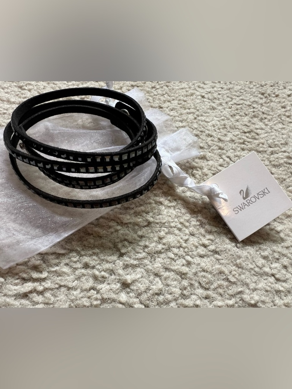 Swarovski Black Multi-Layer Stud Wrap Bracelet-NWOT
